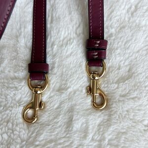Coach Leather Replacement Shoulder Crossbody Strap Burgundy Gold Hardware